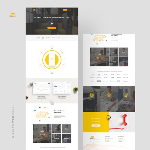 B2B website with the title 'Voice and communication platform'