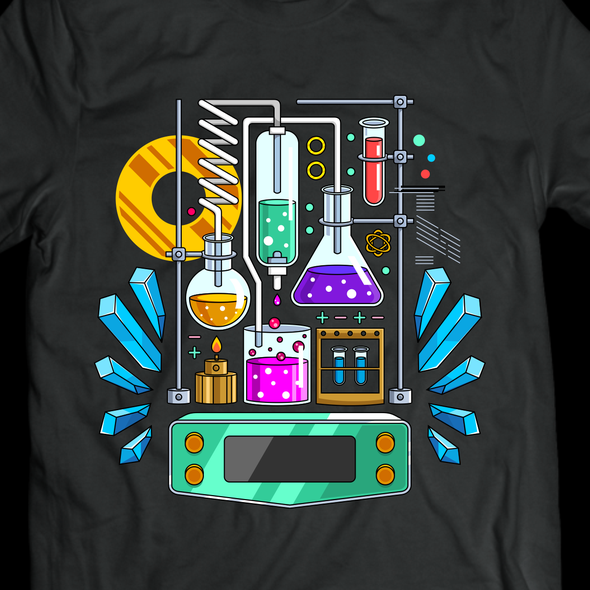 Science t-shirt with the title 'Science T-shirt Design'