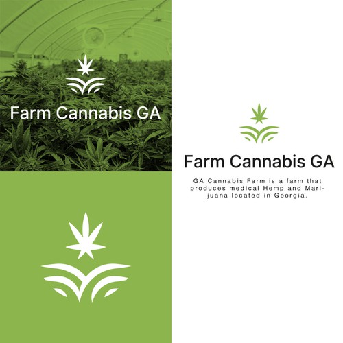 Button logo with the title 'Logo for GA Cannabis Farm'