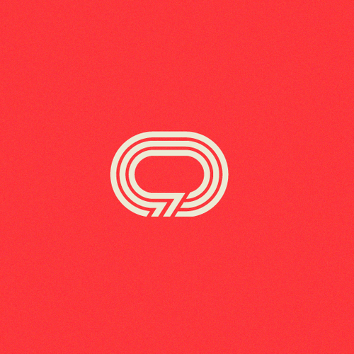 Abstract logo with the title 'SaaS platform for track & field and cross country teams'