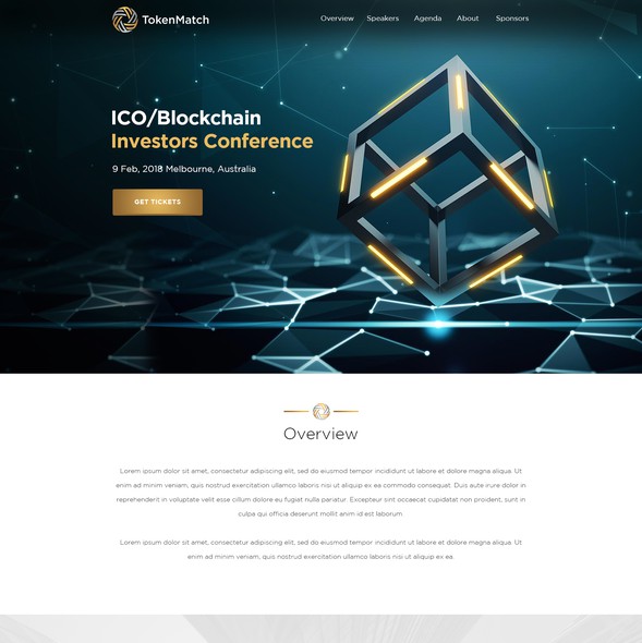 Bitcoin design with the title 'Website design'