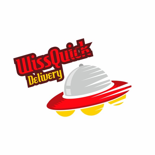 UFO logo with the title 'Logo concept for Food Delivery '