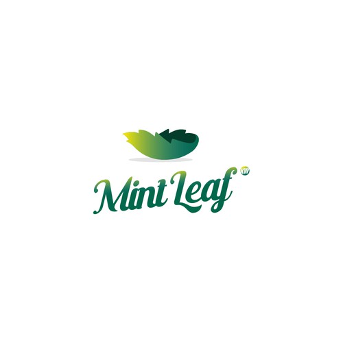 Mint logo with the title 'Logo Mint Leaf'