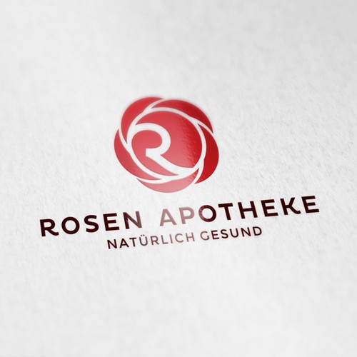 Rose brand with the title 'Corporate design for a pharmacy'