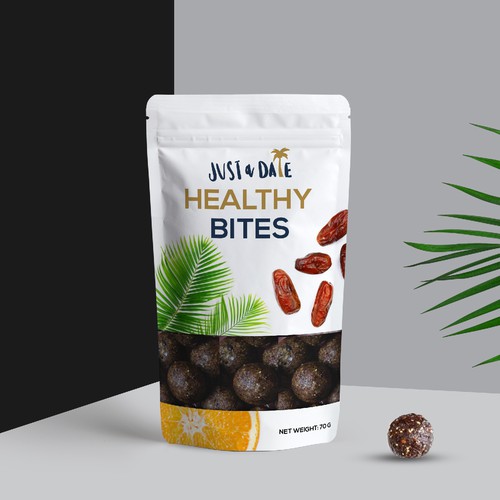 Orange packaging with the title 'Simple Pouch for Snacks Balls.'