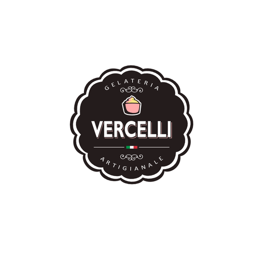 Ice cream shop design with the title 'Logo concept for Italian gelateria'