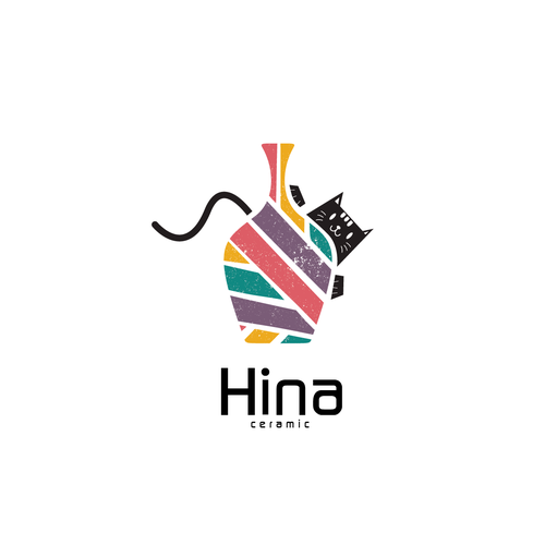 Pottery logo with the title 'Logo Concept For Hina ceamic'
