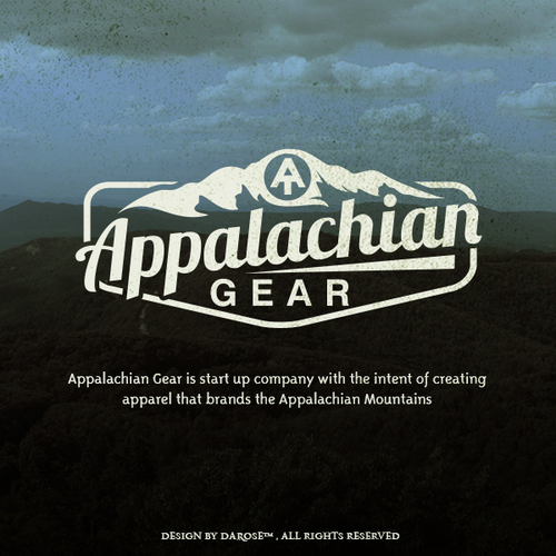 Antique design with the title 'Vintage logo that captures the Appalachian Mountains.'