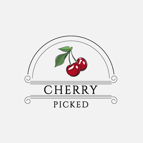 Cherry logo with the title 'Logo for food industry'