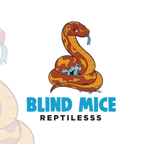 Snake design with the title 'Blind Mice Mascot  Logo'