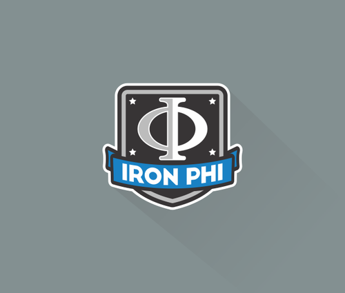Iron design with the title 'Help us raise money for ALS research with a logo for Iron Phi charity athletics program'