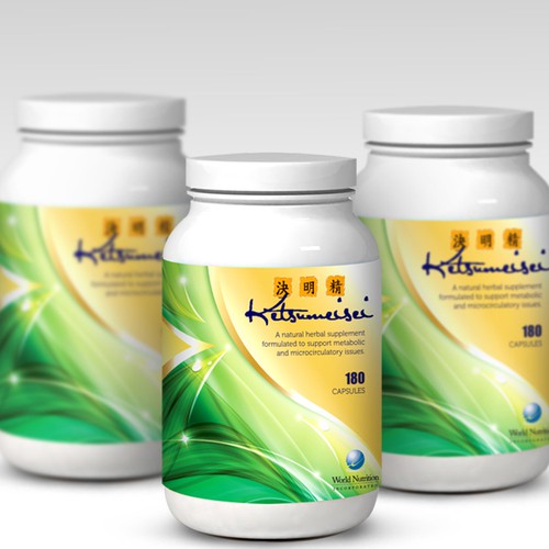Refreshing design with the title 'Herbal supplement'