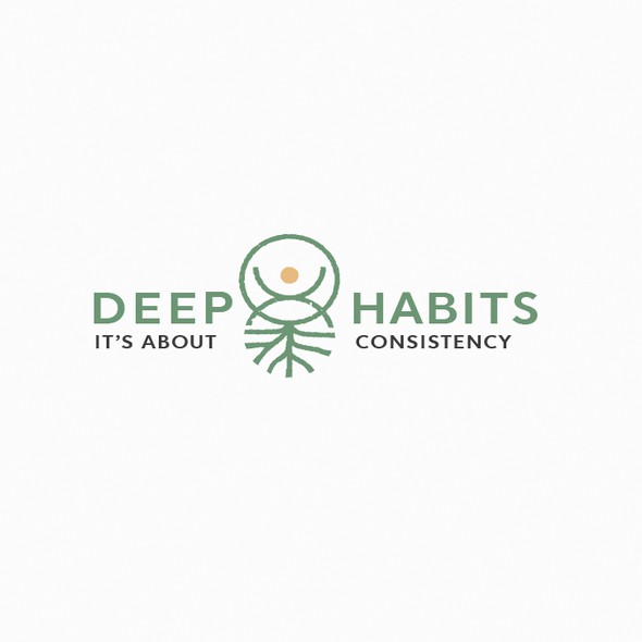 Abstract tree logo with the title 'Deep Habits'