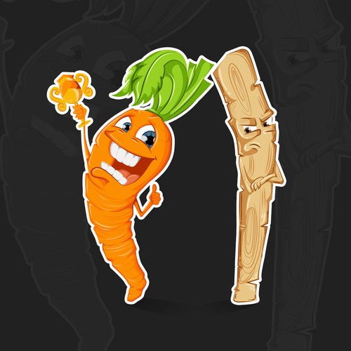 Carrot design with the title 'Carrot and Stick'