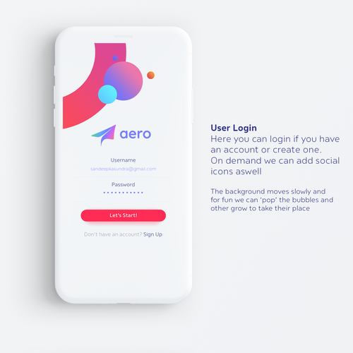 Slick design with the title 'Interface project for a mobile payment app'
