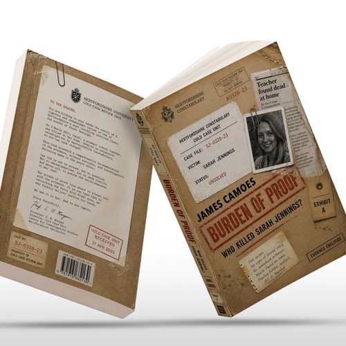 Detective book cover with the title 'Burden of Proof — Book Cover Design'