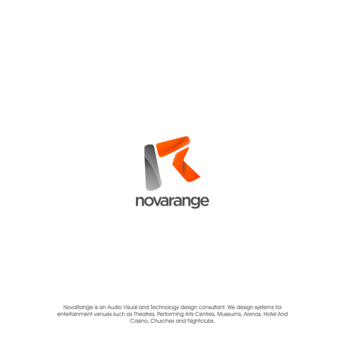 Initial brand with the title 'Logo Concept for NovaRange'