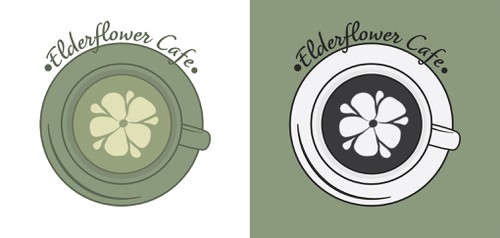 Calm logo with the title 'Elderflower Cafe Logo'