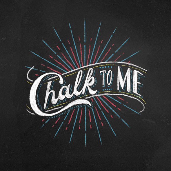 Chalkboard logo with the title 'Logo concept for chalkboard producing company'