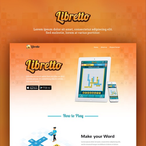 Illustrative website with the title 'Libretto'