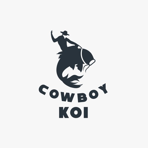 Koi design with the title 'Cowboy Koi'