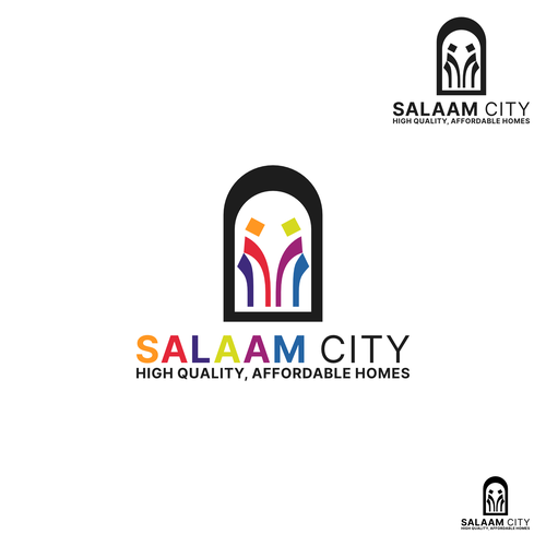 Arch design with the title 'Logo for a real estate company.'