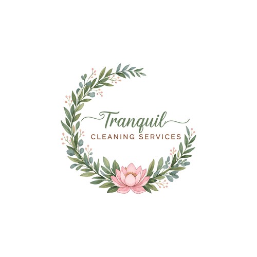 Cleaning and maintenance logo with the title 'Tranquil Cleaning Services'