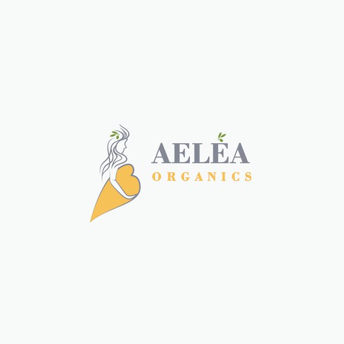 Olive logo with the title 'AELEA ORGANICS'
