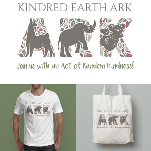 Agriculture t-shirt with the title 'Promotional t-shirt design for Kindred Eart Ark'