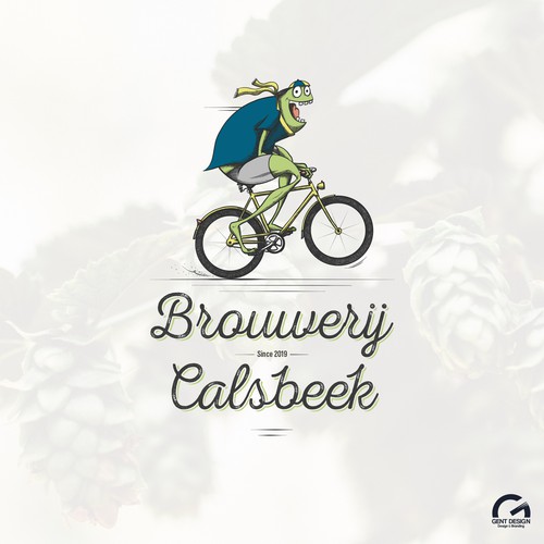 Frog design with the title 'Brewery logo design'