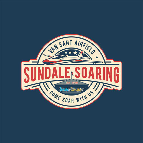 Airline and flight logo with the title 'Sundalae Soaring'