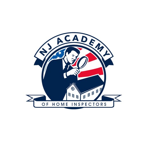 American flag logo with the title 'NJ Academy of Home Inspectors'