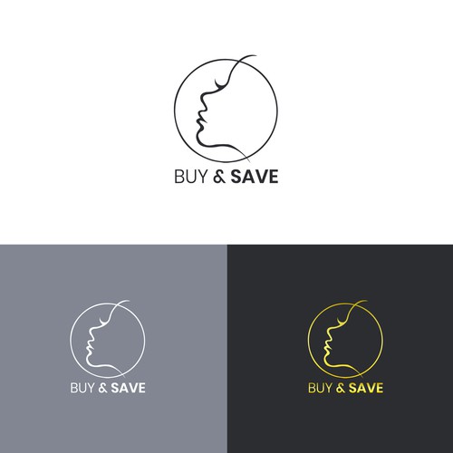 Saloon design with the title 'BUY & SAVE Logo design'