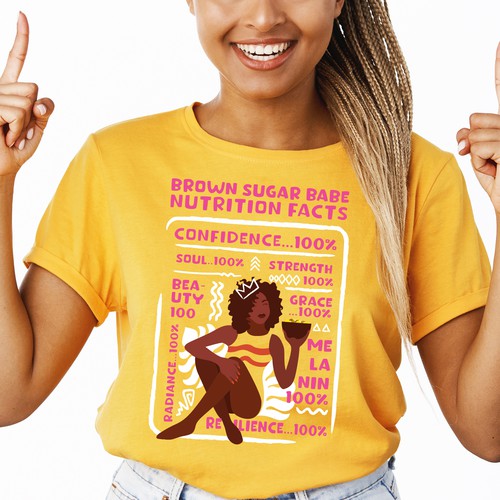 Queen design with the title 'Brown Sugar Babe Nutrition Facts'