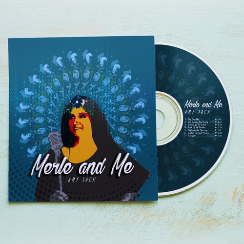 CD cover illustration with the title 'Country Music Album Artwork'