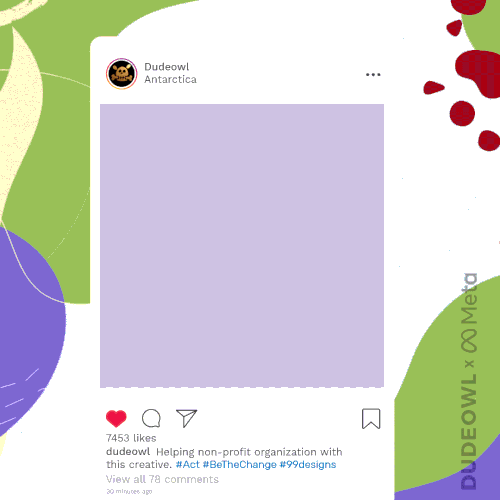 Advertising design with the title 'Facebook (Meta) Ad project for helping non-profit organization'