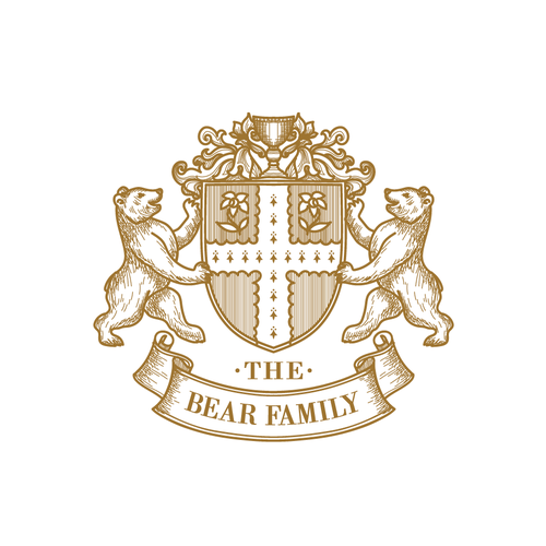 Bear logo with the title 'the bear family logo'