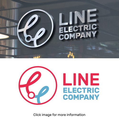 Corporate design logo with the title 'Logo for an Electricity Company'