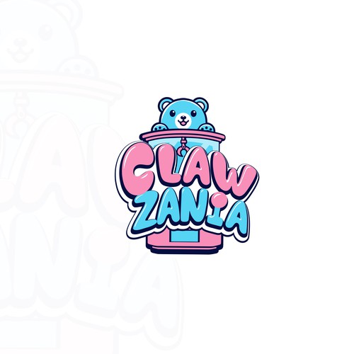 Pinball logo with the title ' claw machine arcade logo design concept'