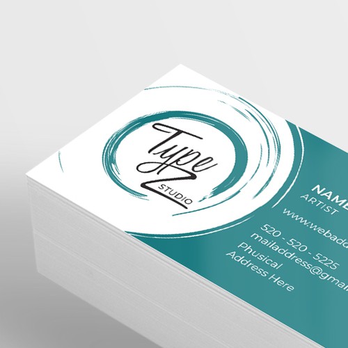 Artist brand with the title 'Logo and Brand identity for Type Z Studio'