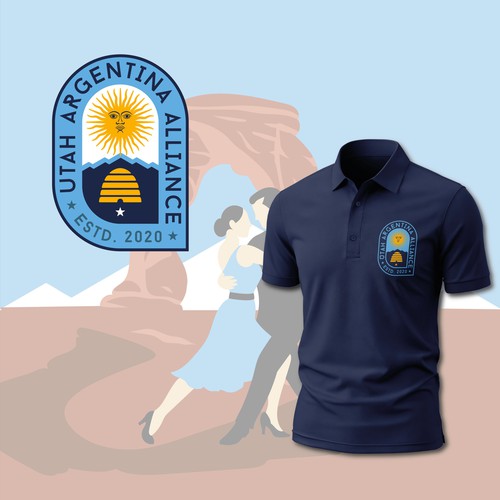 Utah logo with the title 'Heritage Badge Logo for a Cultural Alliance'