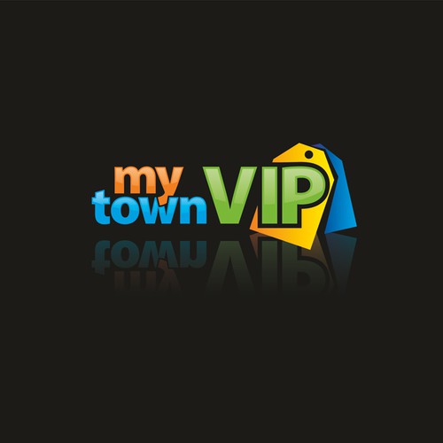 Coupon company logo with the title 'Create the next logo for My Town VIP'