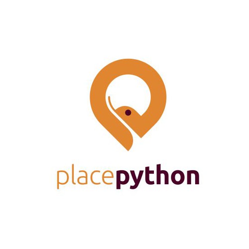 Python design with the title 'pictorial logo concept for PlacePython'