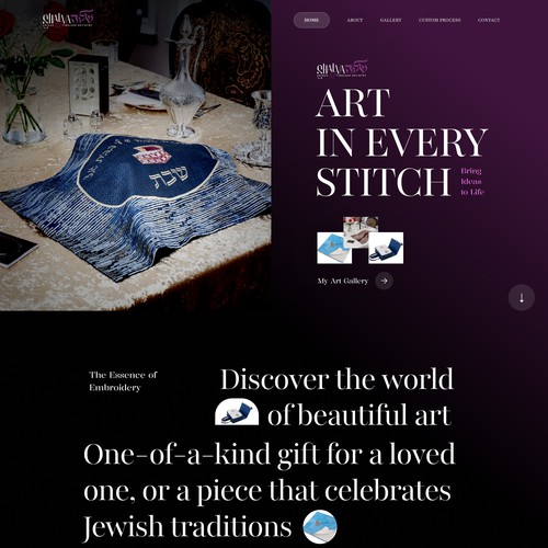 Art website with the title 'Artistic Website '