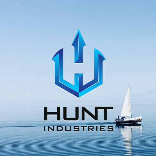 Neptune logo with the title 'Logo designs for Hunt Industries'