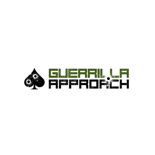 Bullet design with the title 'Logo design for "GUERRILLA APPROACH"'