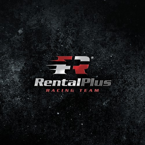 Embossed logo with the title 'Rental Plus - Racing Team'