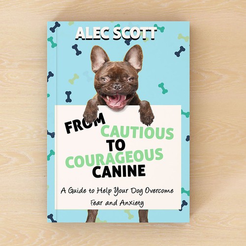 Dog book cover with the title 'copertina divertente per libro sui cani'