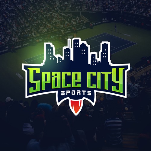 Houston logo with the title 'Space City Sports Logo'