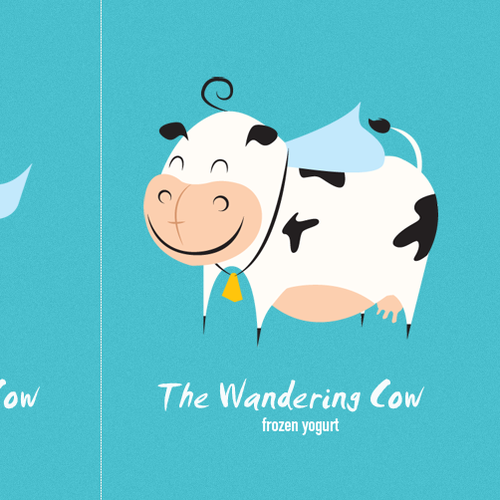 Frozen design with the title 'the wandering cow'